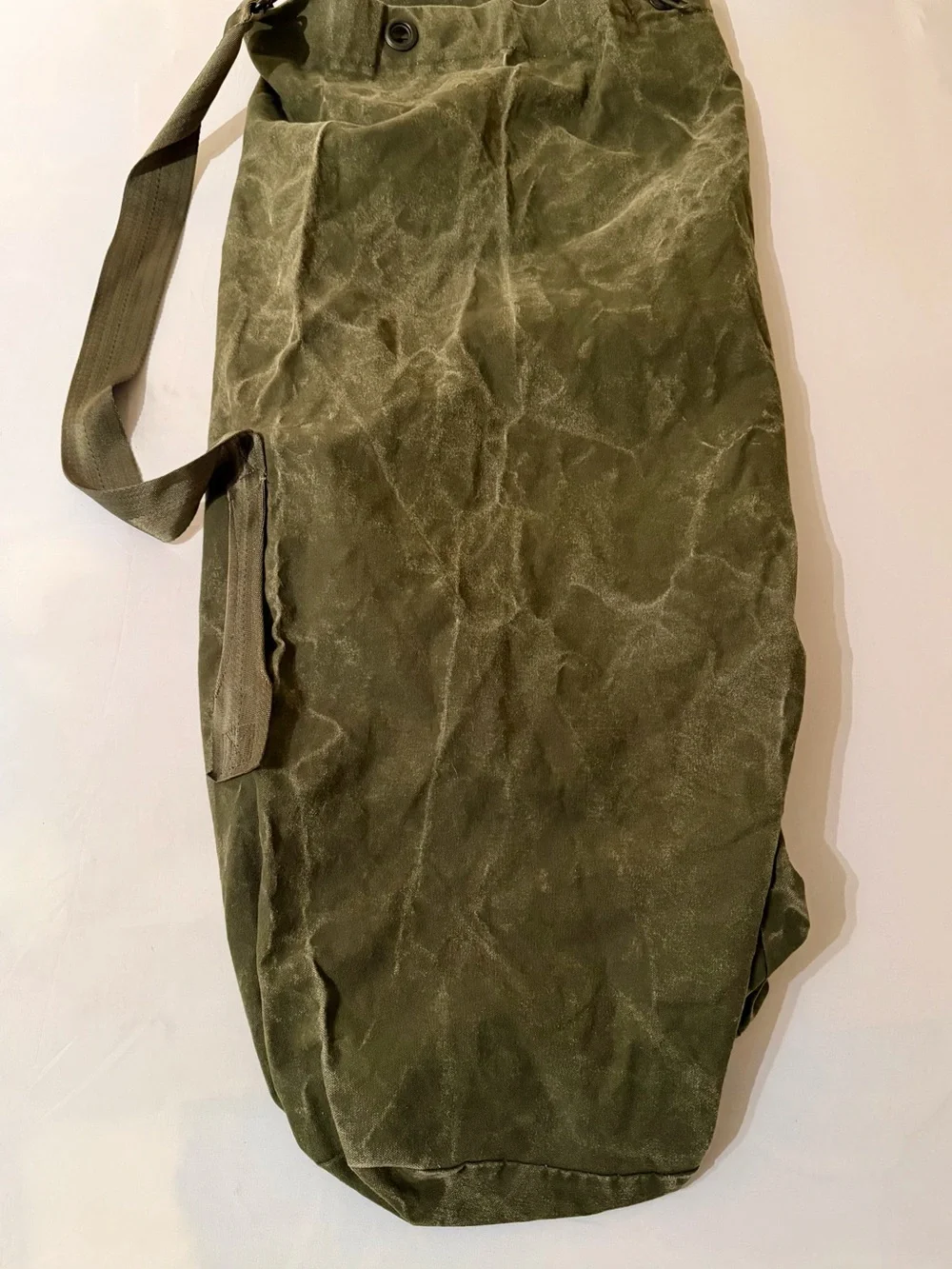 Vintage US Army Military OD Green Canvas Duffle Bag Vietnam War Era 40x18